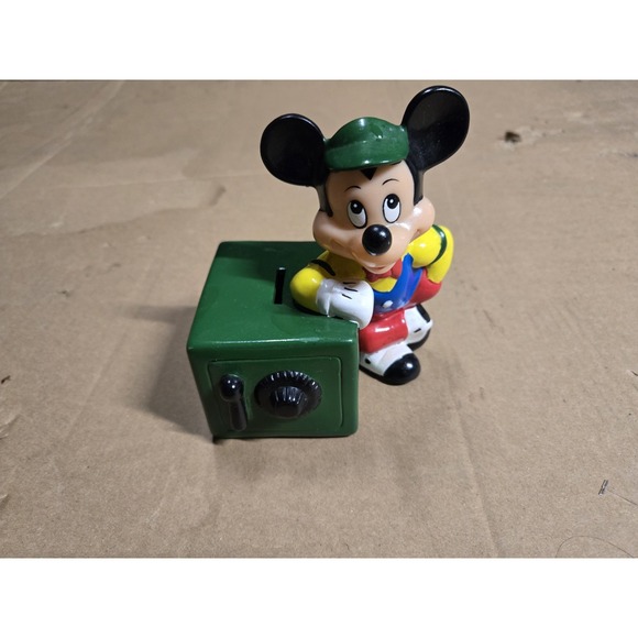 Disney Other - Vintage Disney Banker Mickey Mouse Plastic‎ Coin Money Piggy Bank Safe